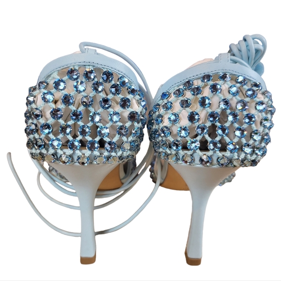 Bottega Veneta Crystal Embellished Stretch Sandal 37.5 - Picture 4 of 5